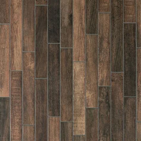 Carson Ridge Brown Wood Plank Porcelain Tile Floor Decor