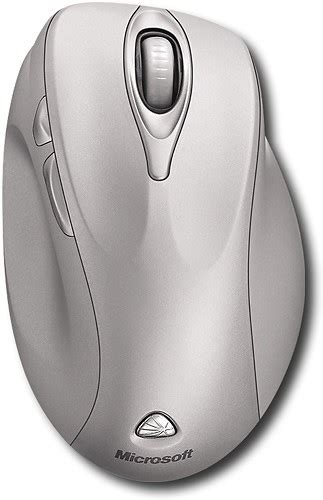 Best Buy Microsoft Wireless Laser Mouse 6000 Silver B5v 00001