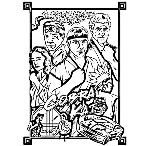 Show them the video of a cobra catching it's pretty and tell them that a snake can. Cobra Kai Coloring Pages Miguel Diaz - XColorings.com