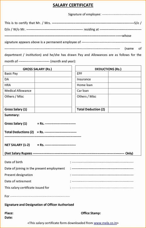 Form of confidential report for the ha, sa and ja of the civil sectt. 6+ employee salary statement format | Simple Salary Slip