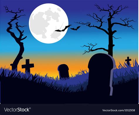 Graveyard Royalty Free Vector Image - VectorStock
