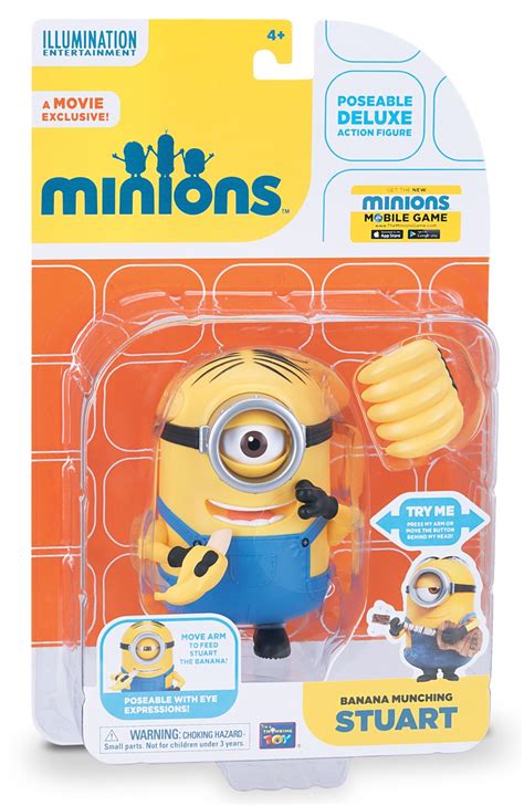 Buy Minions Banana Munching Stuart Deluxe Action Figure At Mighty Ape Nz