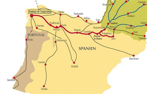 Printable Map Of Camino De Santiago Printable Maps