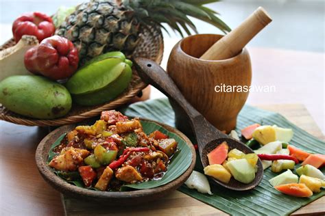 Teringin nak makan rojak buah mangga , jambu nenas dengan kuah yang pekat likat sedap ? Rojak Buah Indonesia ~ Resepi Terbaik