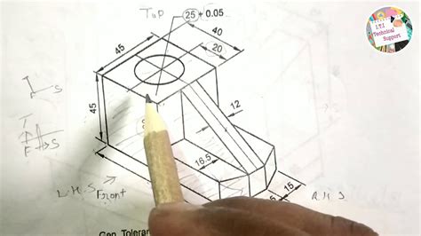 Orthographic Projection3rd Angle Projection Youtube
