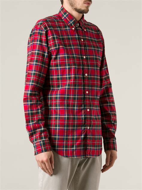Polo Ralph Lauren Plaid Button Down Shirt In Red For Men