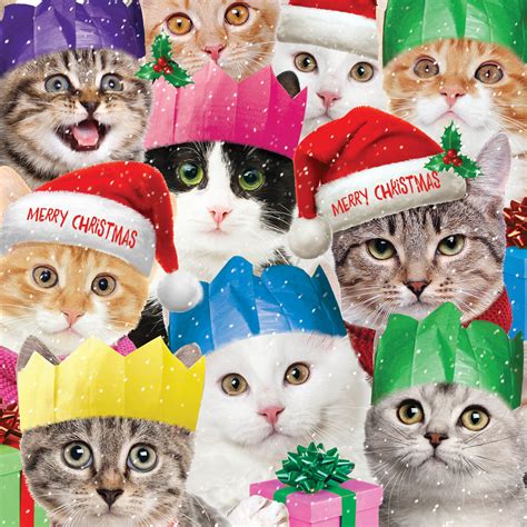 Using a printable christmas gift card holder makes it a little more fun. Funny cats - Christmas Card (Free) | Greetings Island