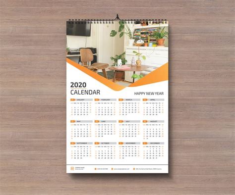 One Page Wall Calendar
