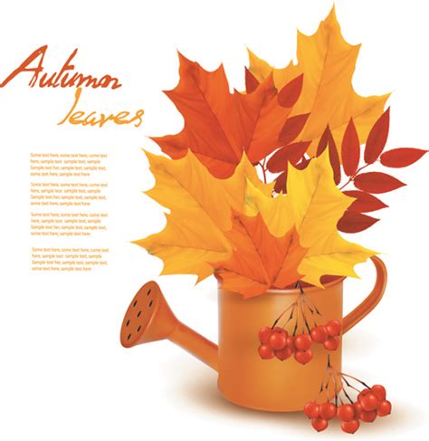 Beautiful Autumn Leaves Vector Background Graphics Vectors Graphic Art