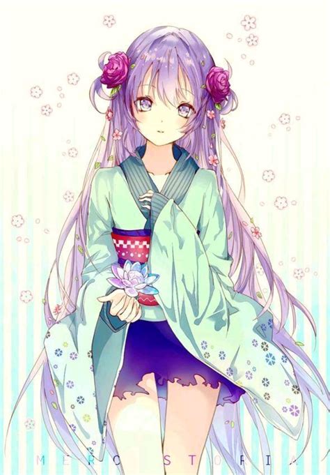 Hình ảnh Anime Girl Tóc Tím đẹp Blog Thú Vị
