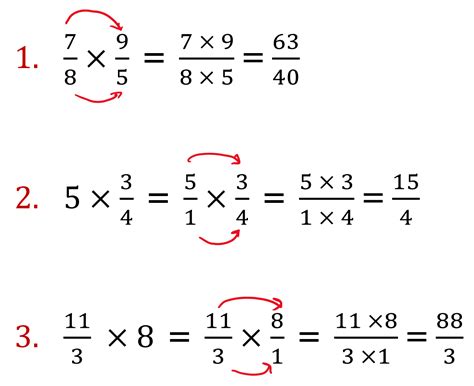 Multiplicacion De Fracciones Ejercicios