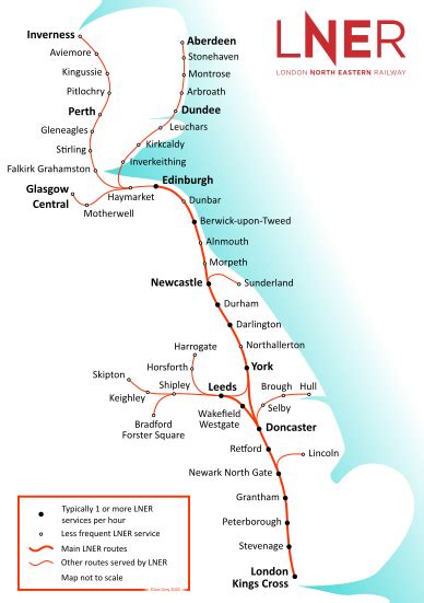 East Coast Lner Virgin Gner And Nxec Train Rail Maps