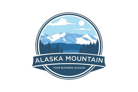Alaska Mountain Logo Design Illustrator Templates Creative Market