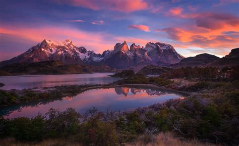 Wallpaper South America Patagonia Andes Mountains Lake