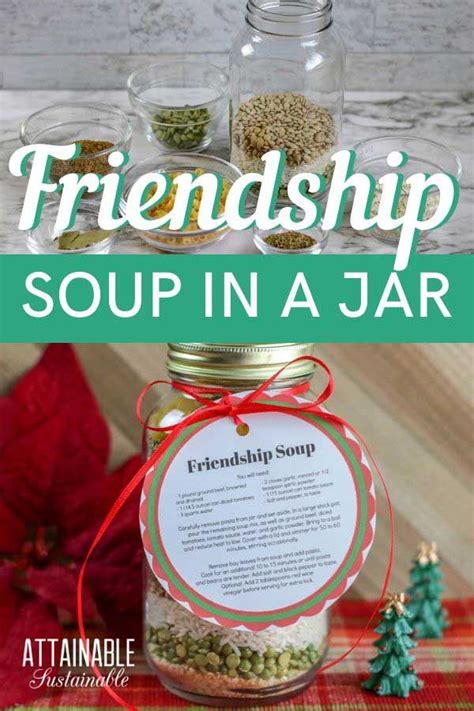Easy Last Minute Holiday T Idea Friendship Soup Mix In A Jar