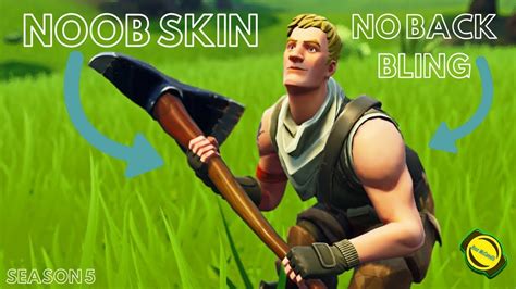 How To Be The Noob Skin No Back Bling In Fortnite Youtube