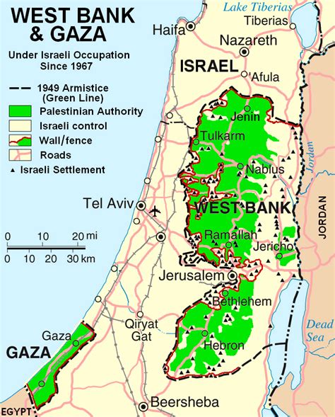 Mapa De Cisjordania Y Franja De Gaza Cisjordania Asia Mapas Del Mundo