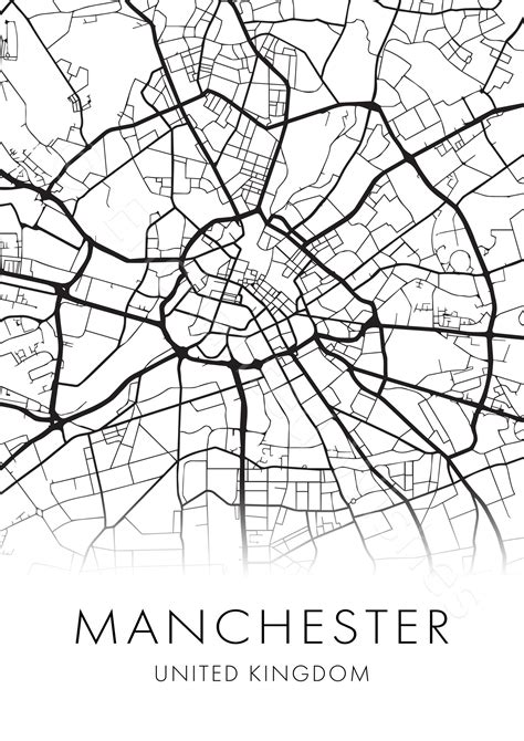The information provided by this service is for the convenience of the user and is not an official public record of the city of manchester, nh (the city). Manchester City Map Print | Art prints | Nursery Wall Art ...