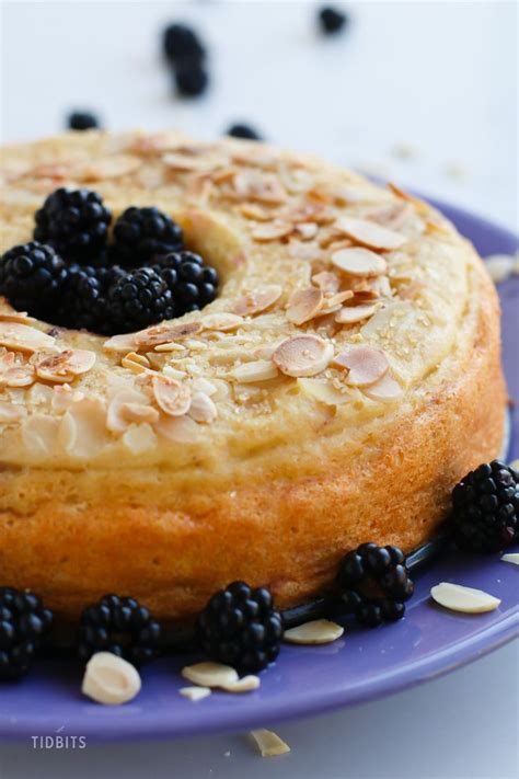 pressure cooker blackberry breakfast cake is whole grain and full of protein for a perfect start