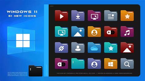 Icons Windows 11 Style Color Folders ⤋ Download
