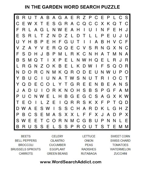 How do you create your own word search? In The Garden Printable Word Search Puzzle | Word search ...