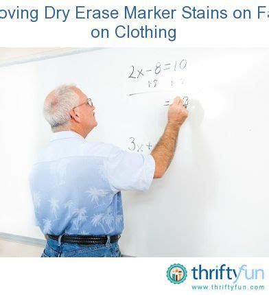 Don't say goodbye to your favorite shirt yet, though. Removing Dry Erase Marker Stains on Clothing | Marker ...