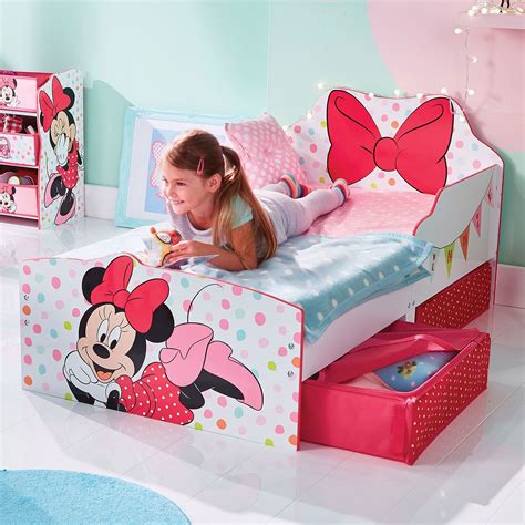 Biber bettwäsche disney minnie mouse 80 x 80 cm real von minni maus bettwäsche 100x135 bild. MInnie Mouse Junior Kleinkind Bett Mit Unterbett Lagerung ...