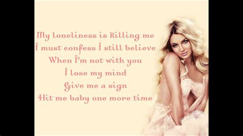 Britney Spears Baby One More Time Lyrics Hd Youtube