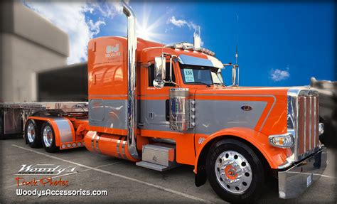Orange Peterbilt Show Truck
