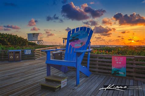 Big Beach Chair Sunrise Jensen Beach Martin County Hdr Photography By