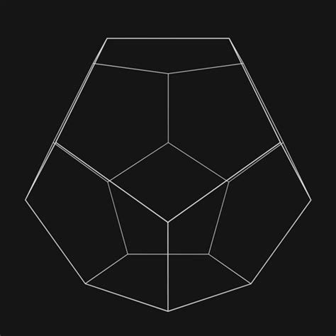 Contra Rotation Of Two Identical Dodecahedrons Wire Frame Perspective