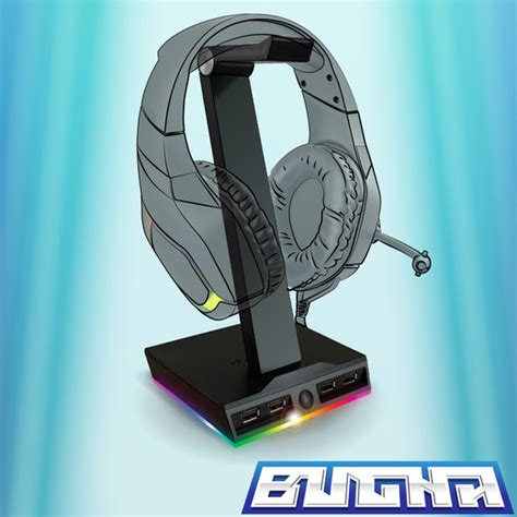 Bugha Exclusive Led Gaming Headset Stand W 4 Usb Ports Five Below