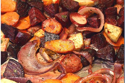 The Hungry Lovers Roasted Root Vegetables With Herbs And Vinaigrette