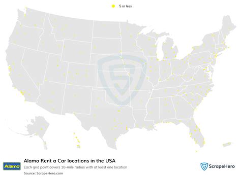Number of Alamo Rent a Car locations in the USA in 2024 | ScrapeHero