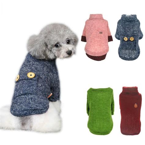 Pet Dog Puppy And Cat Winter Warm Turtleneck Woolen Sweater Knitwear