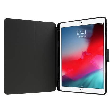 Tri Fold Stand Leather Tablet Protective Case With Pen Slot For Apple