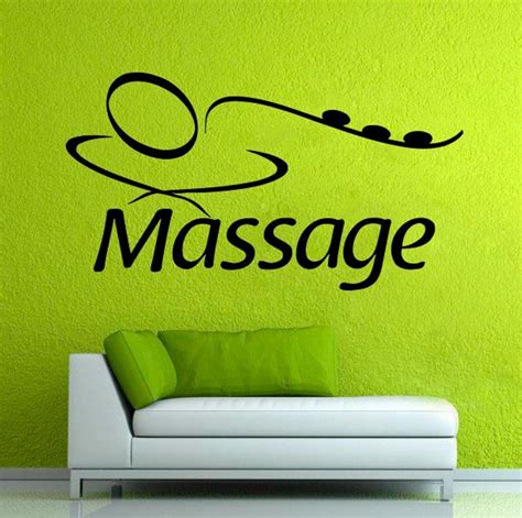 spa wall vinyl decal massage wall vinyl sticker sign spa salon etsy in 2020 massage room