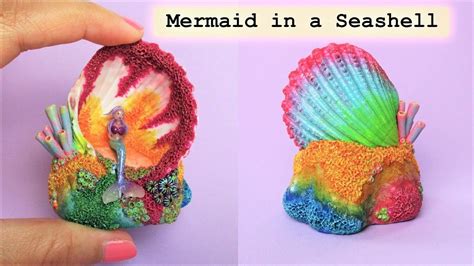 Mini Mermaid In A Seashell Polymer Clay Tutorial Maive Ferrando