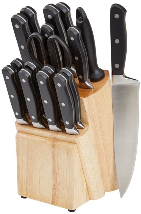 Remember a knife can become a dangerous tool in a split second. AmazonBasics 18-Piece Knife Block Set Review