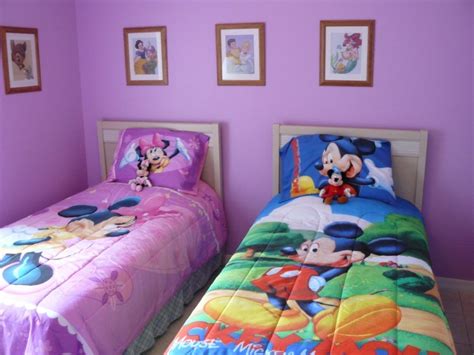 Mickey mouse decorations for bedroom mickey and minnie mouse room. Lovely mickey mouse shared kids room design with purple ...