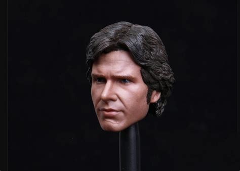 Custom Scale Han Solo Harrison Ford Head Sculpt For Hot Toys