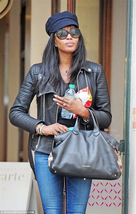 Naomi Campbell Shows Off Her Supermodel Style In Leather Jacket