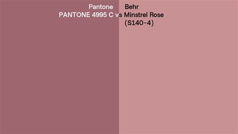 Pantone 4995 C Vs Behr Minstrel Rose S140 4 Side By Side Comparison