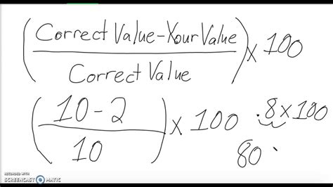Percent error, sometimes referred to as percentage error, is an expression of the difference steps to calculate the percent error. Calculating Percent Error - YouTube