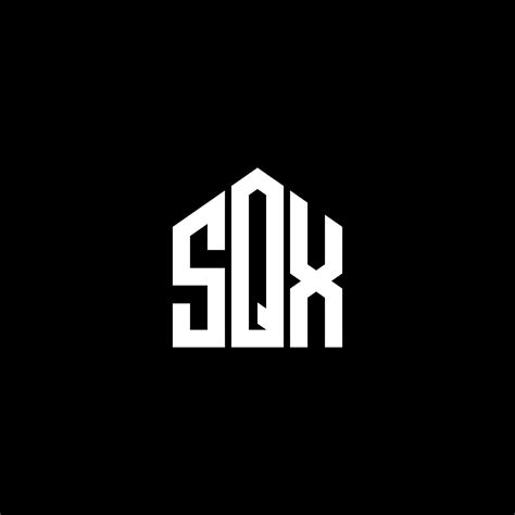 SQX letter logo design on BLACK background. SQX creative initials