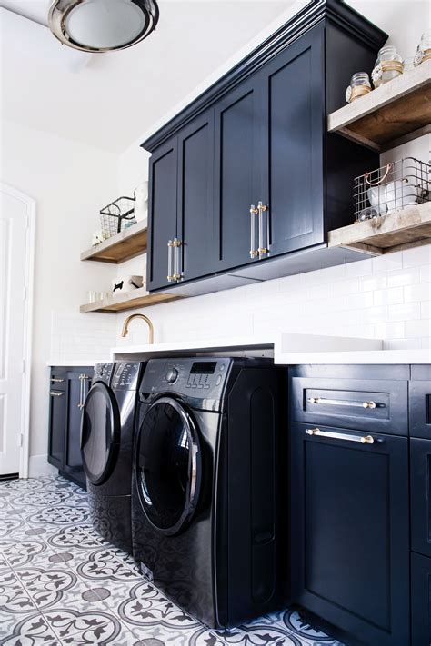 30 Modern Black Laundry Room
