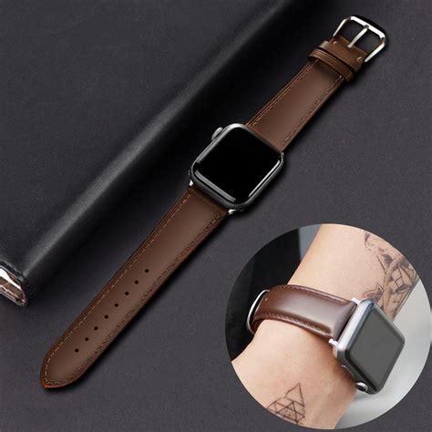 Apple Watch Leather Loop Strap Iwatch 44mm 42mm 40mm 38mm Strap Apple