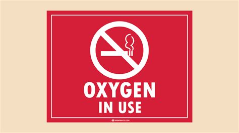 Oxygen In Use Sign Printable PDF FREE