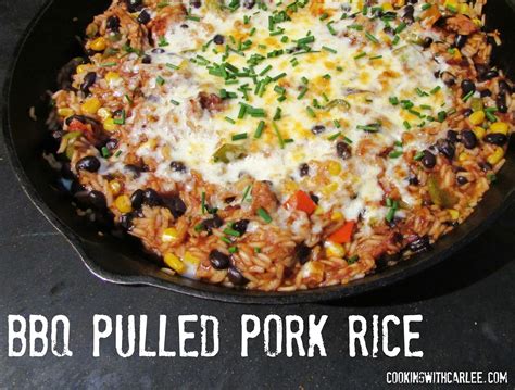 Stir in the onion, celery, carrots, and red bell pepper; Cooking With Carlee: One Pan BBQ Pulled Pork and Rice ...