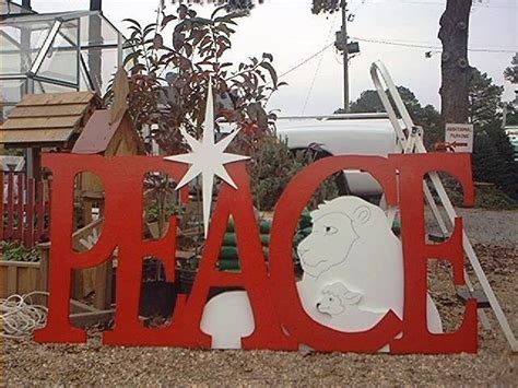 Details About Peace Sign Christmas Yard Art Decoration Christmas Yard